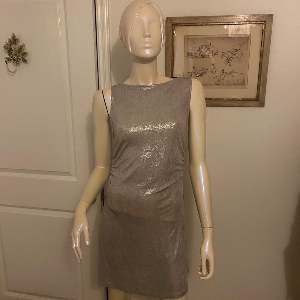 Shimmering silver dress